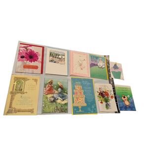 Lot 10 Birthday Cards Hallmark Shoebox Heartline Mixed Designs with Envelopes